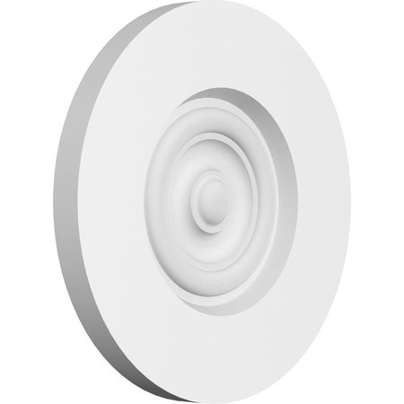 EKENA MILLWORK Standard Grayson Bullseye Rosette with Square Edge, 6"W x 6"H x 1/2"P ROSP060X060X050GRY02